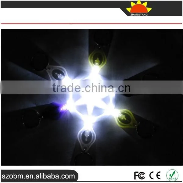 Small Portable Gift Keychain Plastic OEM White Light LED Keychain