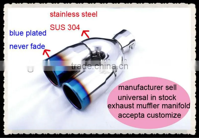 car Exhaust muffler dual tips