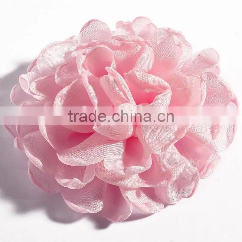 handmade singe organza flower clip for kids hair accessories