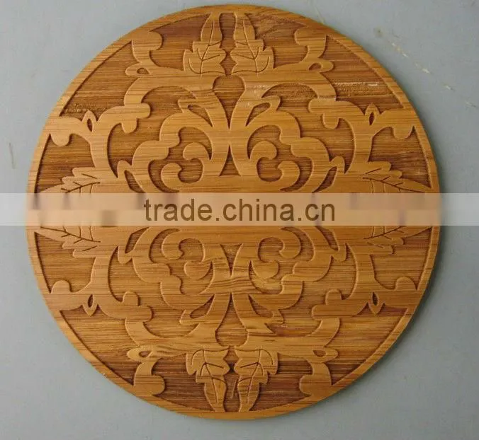 engraved bamboo coaster