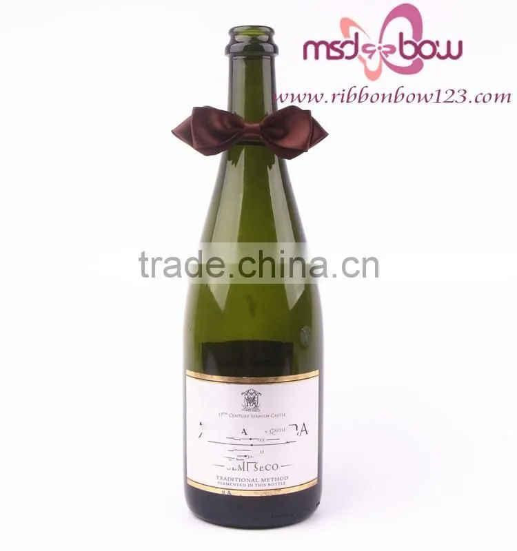 wine bottle red satin ribbon for bow