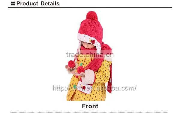 Hat Set With Scarf Teenagers Mini Knitted Crochet Hat