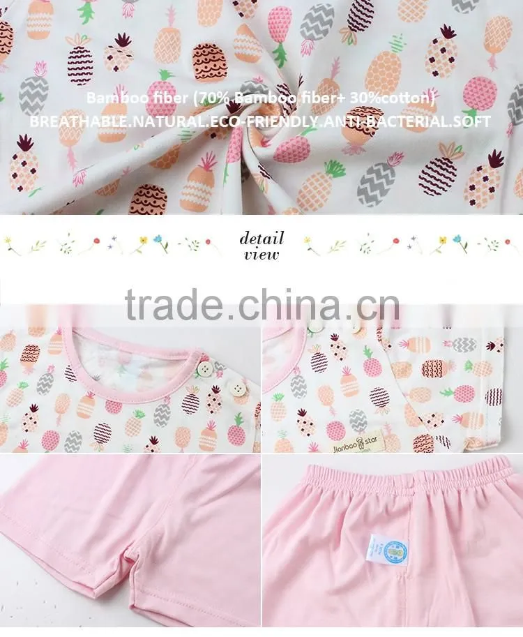 Summer short sleeve newborn baby clothes set