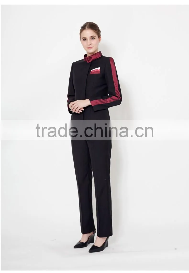 hotel design doorman uniform for waiter reception staff uinform
