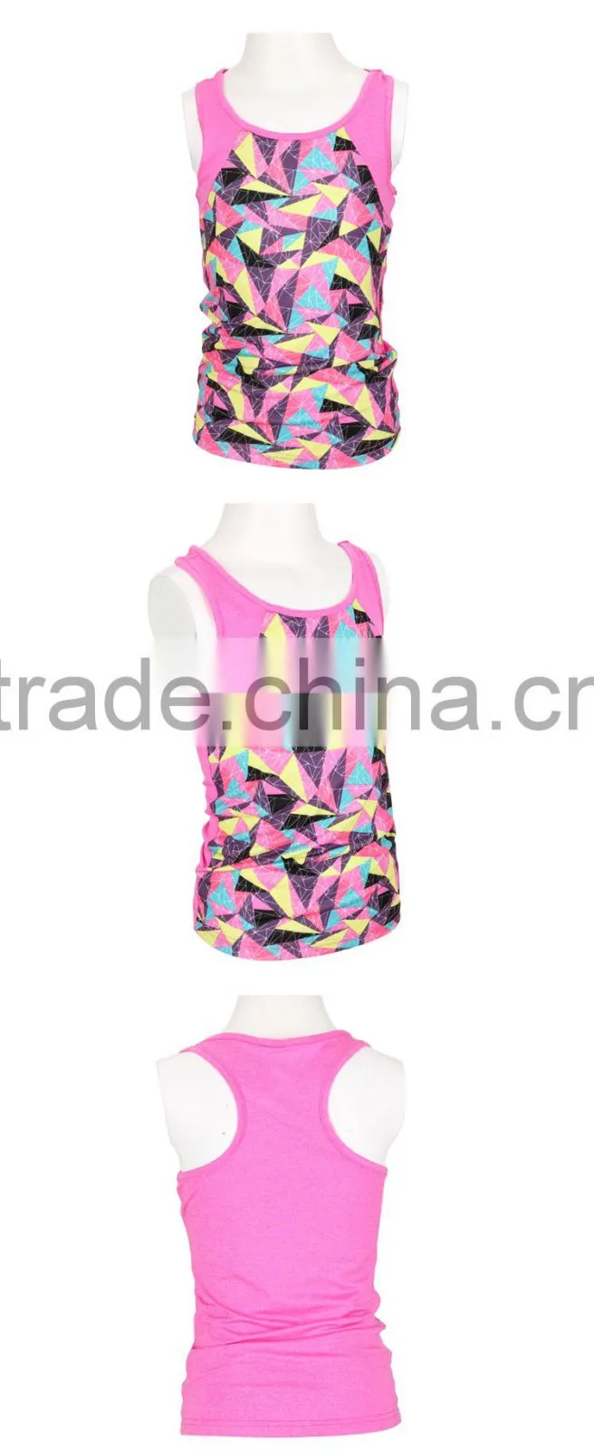 Best Custom Pattern Plain Sleeveless T Shirts for Kids Girls Boys