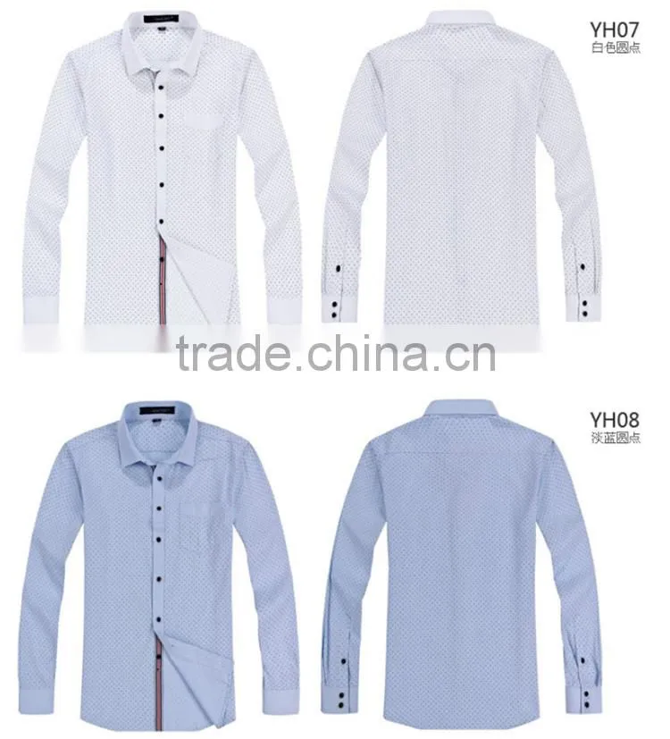 Alibaba long sleeve man's dress fashionable Printed work cotton uniform elongated t shirt
