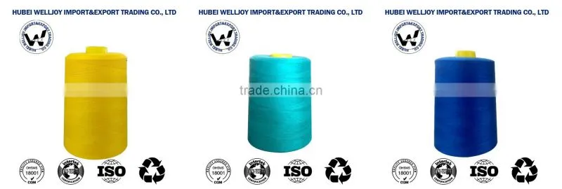 High tenacity 100% spun polyester sewing thread