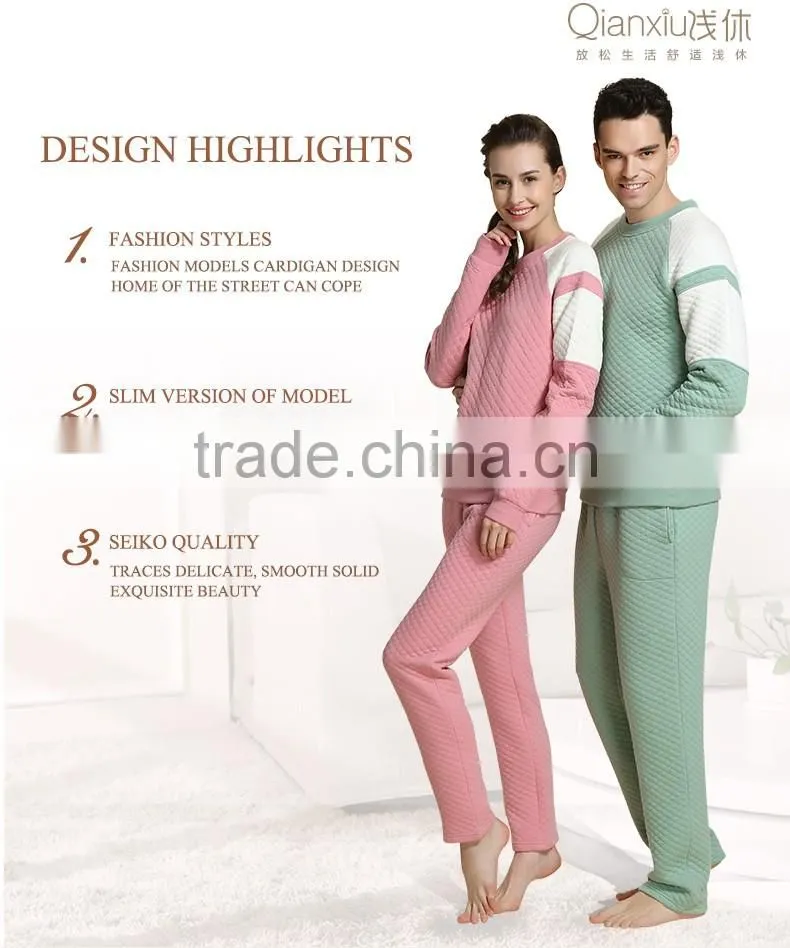 Logo printed Qianxiu cotton and modal wholesale ladies winter sleepwear