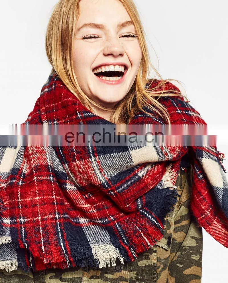 New Plaid Scarf 2016 Winter Fashion Long Warm Scarf