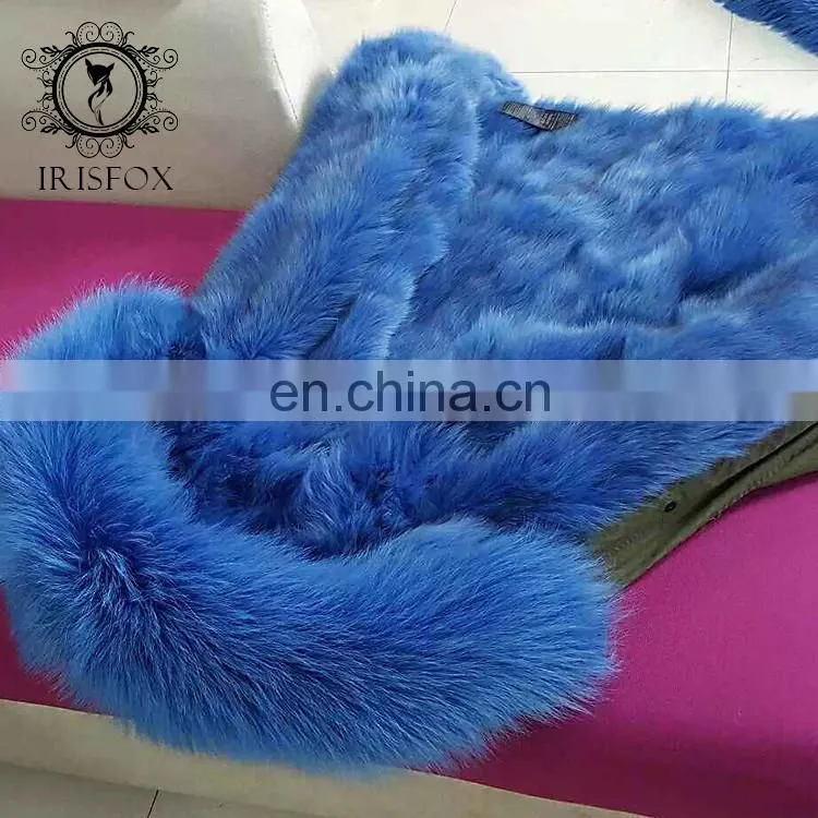 Selling real fox fur hooded parka fur jacke fuchs for men
