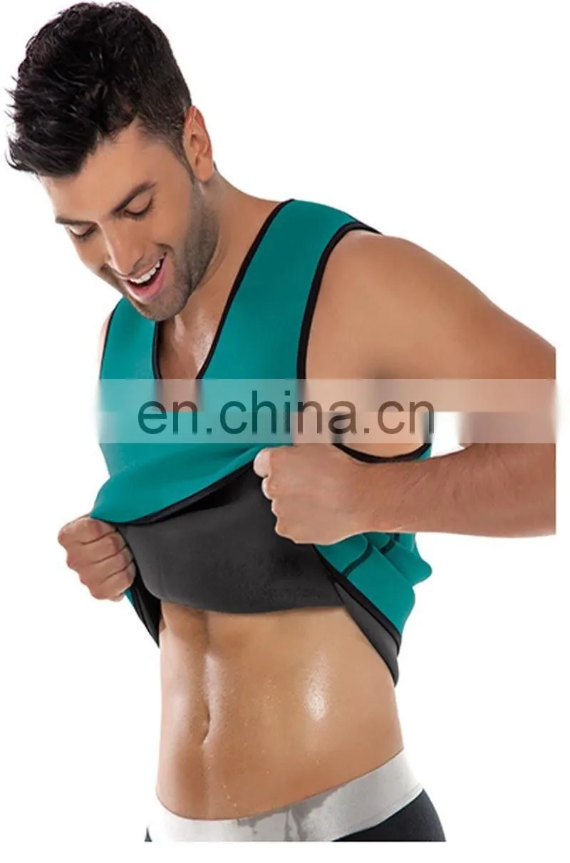 Men Sweat Gym Tank Top Athletic Shirt Sports Running Slimming Vest
