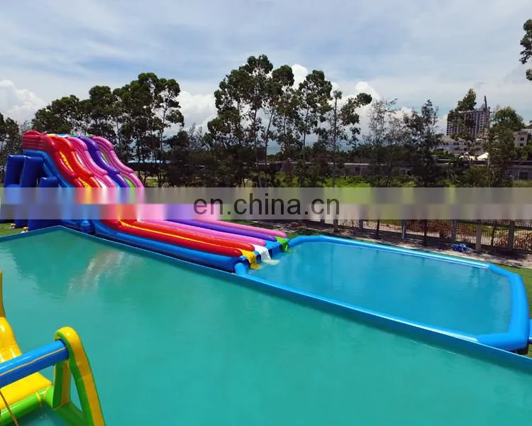 2017 hot sale giant inflatable pool slide for adult