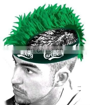 Hallowmas Masquerade Punk Mohawk Mohican hairstyle Cockscomb Hair Wig in purple