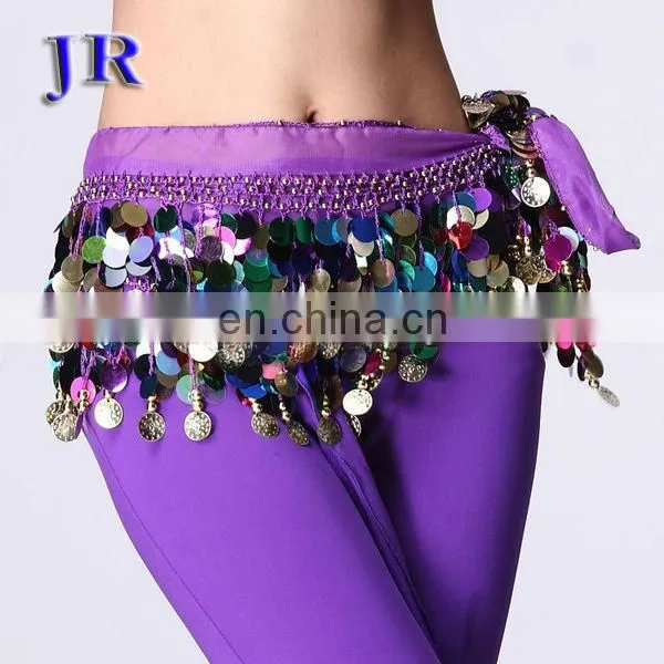 Cheap sequins belly dance hip scarf for women Y-2009#
