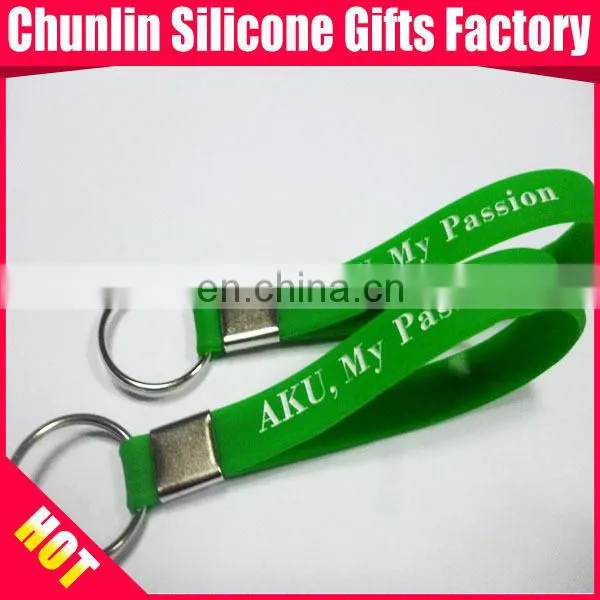 cheap debossed custom silicone keychain