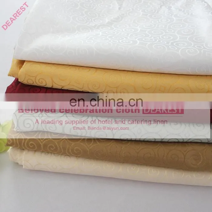 damask Champagne Polyester Jacquard Damask Table Clothes