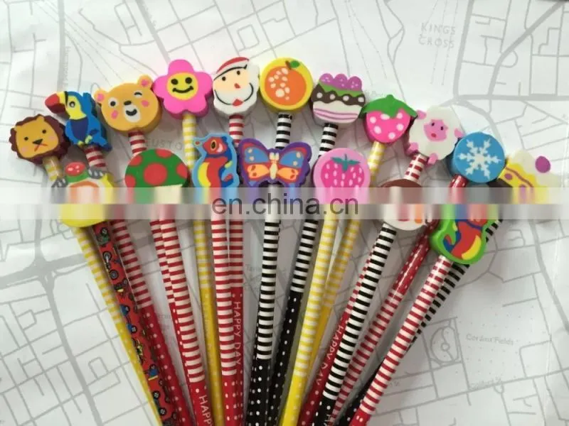 Mini eraser animal pencil topper