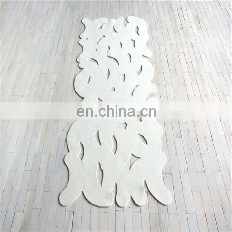Hot Selling Rectangle contemporary geometric fashion design felt area rug