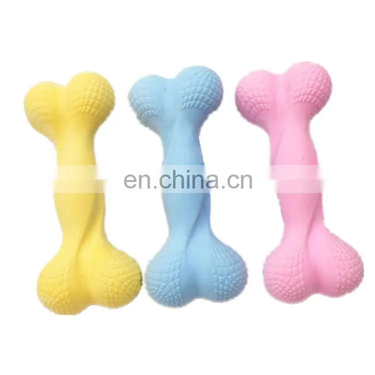 Eco-friendly Milk Flavored Pet Teeth Cleaning Chew Bone TPR Dog Toys