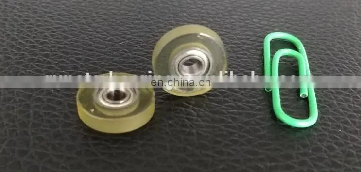LOW VOICE PU Urethane Polyurethane rubber coated bearing wheels PU68312-3 polyurethane load bearing wheels