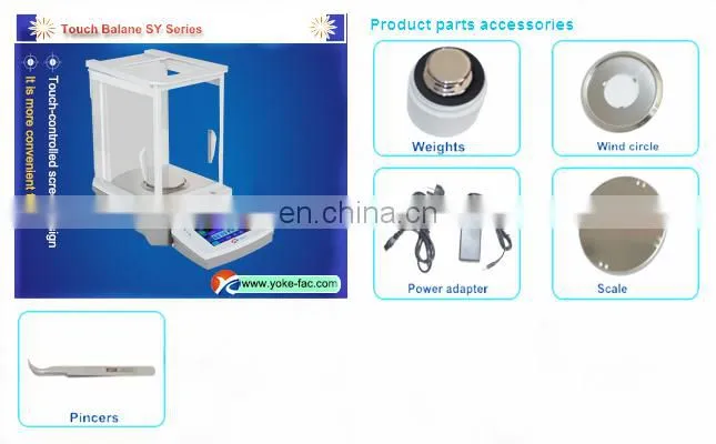 200g 0.1mg Internal Calibration Laboratory Electronic Precision Analytical Balance with Computer Interface