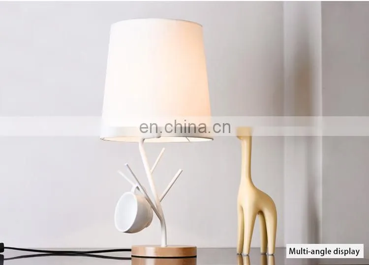 OEM lamp bedroom bedside wooden simple fashion table lamp bedroom reading lamp