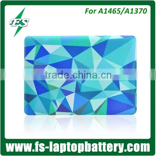 Sea blue crystal case cover for Macbook 11" rubber laptop case for Macbook 12" protective case cover