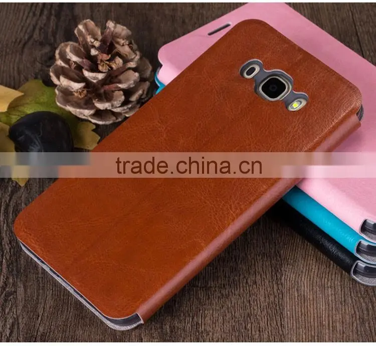 MOFi Original Back Housing for Samsung GALAXY J5 2016 J510F, Mobile Phone Leather Flip Cover Case for Samsung J5 2016