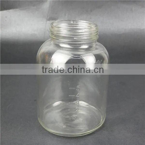 glass tissue culture vessels jar with plastic lid