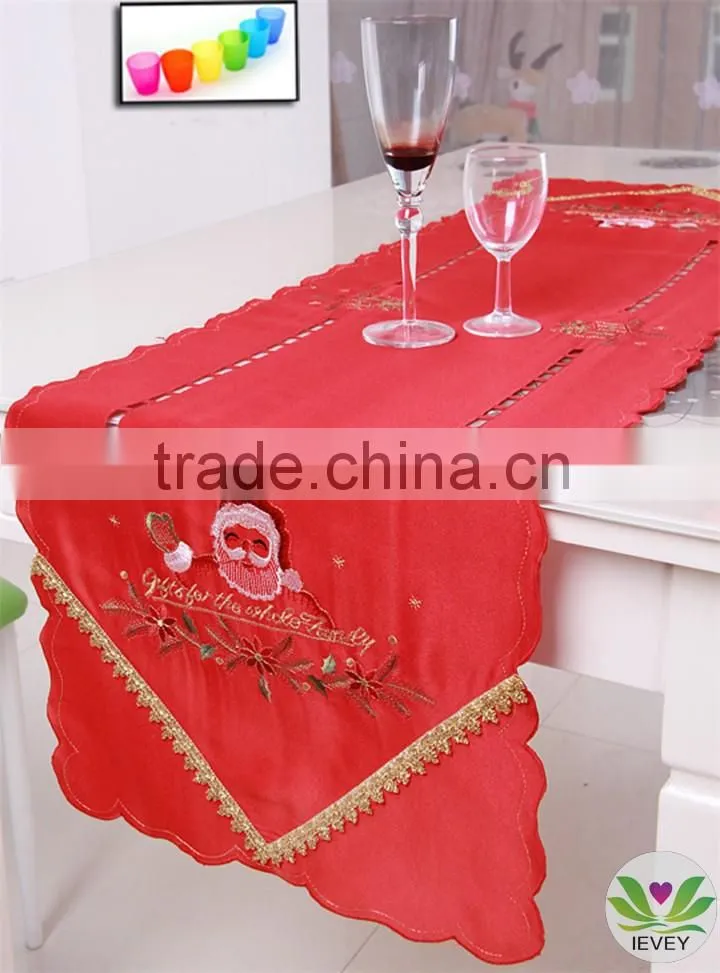 golden ribbon red luxurious wedding embroidered wholesale fabric for tablecloth lmzc1002(5)