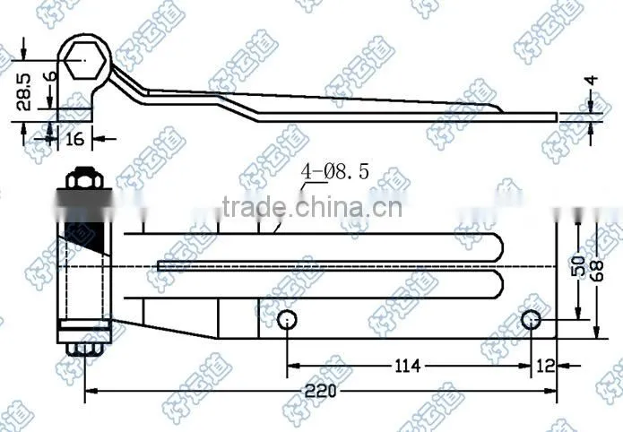 01117 Truck trailer body parts hardware door hinge