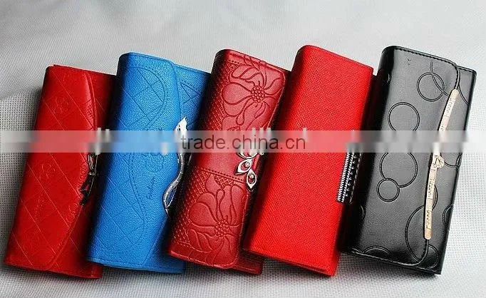 leather wallet ladies multicolor