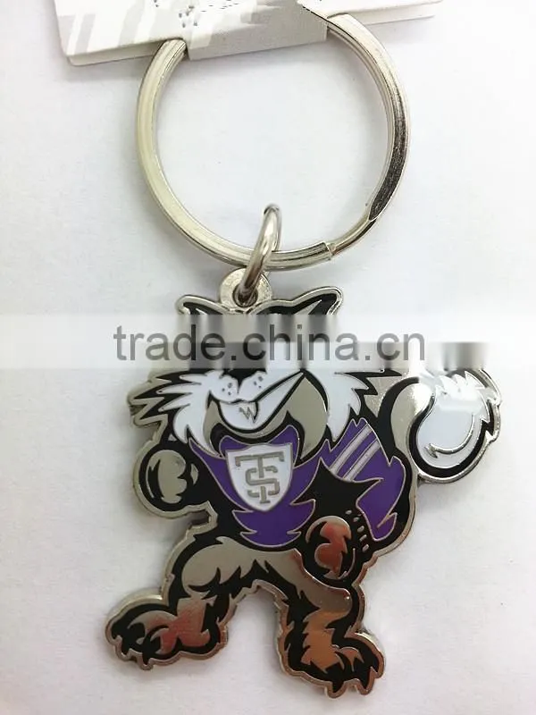 Number 15 antique brass number metal key chain wholesale
