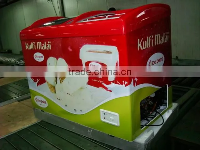 158L Glass Door Commercial Chest Freezer showcase for sale