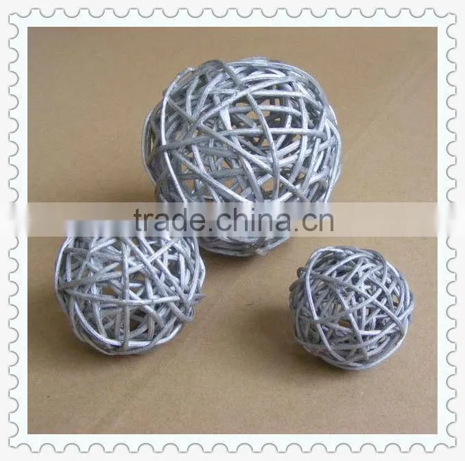 personalized colorful weaving rattan christmas ball