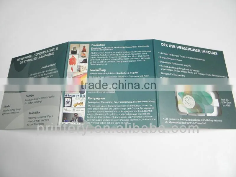 Newest custom brochure paper usb web keys for china factory supply// made in China