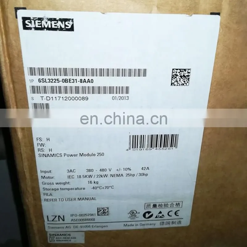 Cheap Siemens 6SL3225-0BE31-8AA0 SINAMICS G120 power module