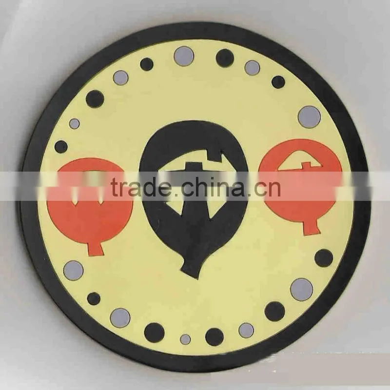 Fashion 3D soft pvc rubber coaster, lacquer placemats Silicone placemat