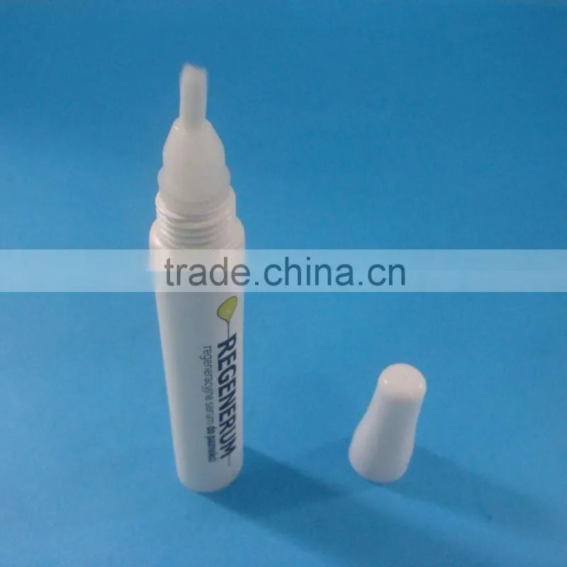 5ml Plastic Tube with matt finishing, PE tube with brush cap
