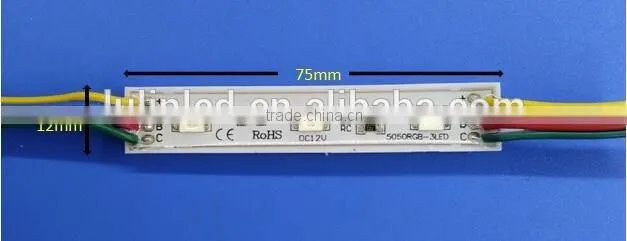 RGB LED Module 5050 3 Chips DC12V 0.72W IP65 Waterproof