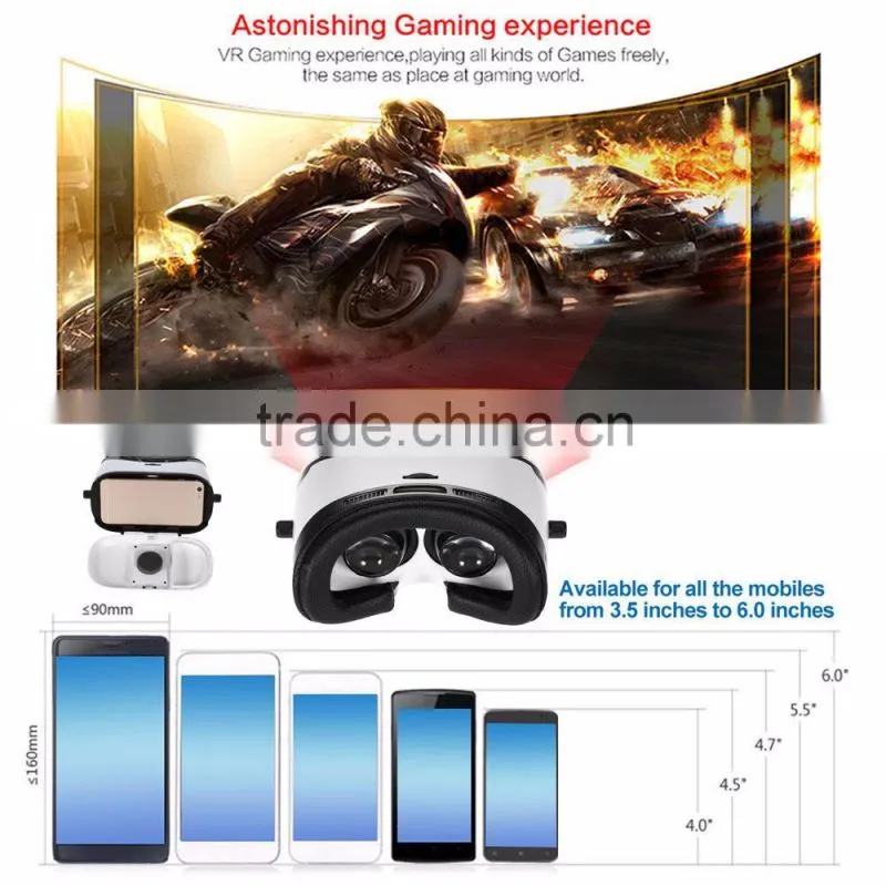 2016 VR 3D Glasses VR MAX Virtual Reality Headset Clear HD Performance with Remote