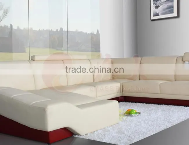 EM-ls6000 alibaba usa designs u shaped pu modern sofa