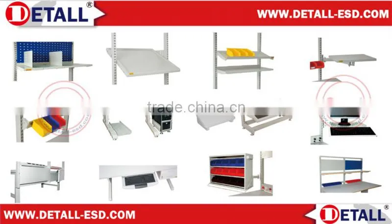Wood workbench used with back panel (Detall)