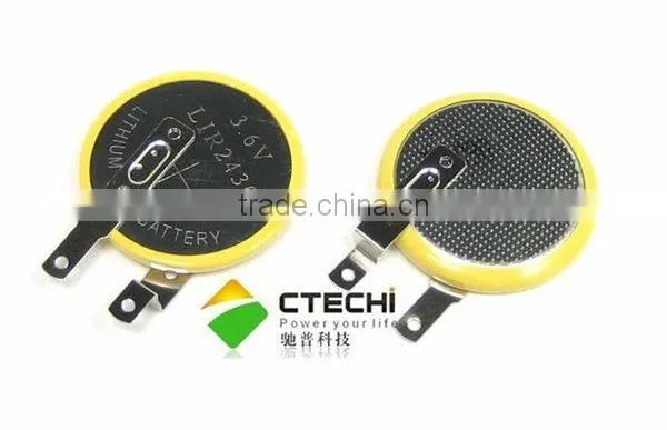 Li-ion 3.6V Rechargeable Battery LIR3048 with solder lir3048 with pins