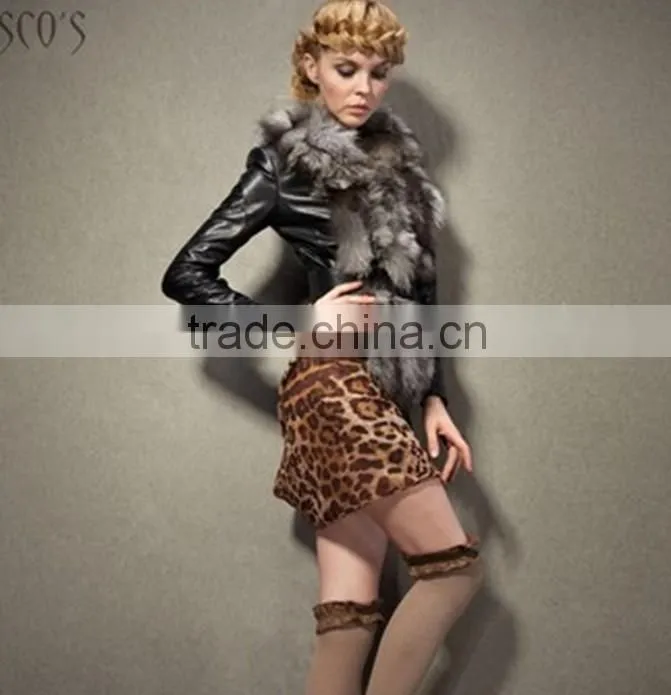 fox fur leather down
