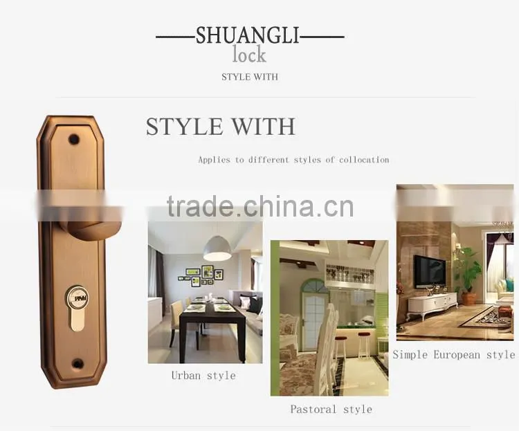2015 Newest Hot Sale wood door handle lock from China supplier