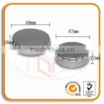 round plain metal tin packaging for candy