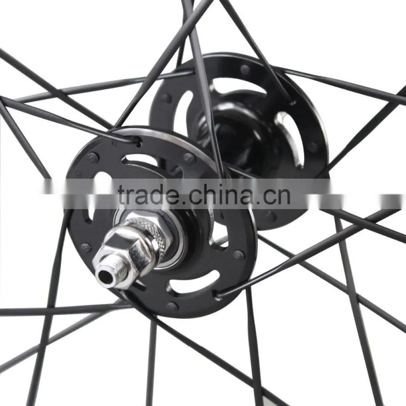 Carbon track bike wheelset 88mm tubular novatec track wheels for track bicycle frame