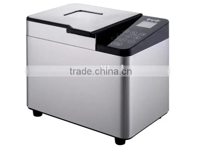 2016 full SS housing automatic 2.0LB bread maker machine with glass touch control panel