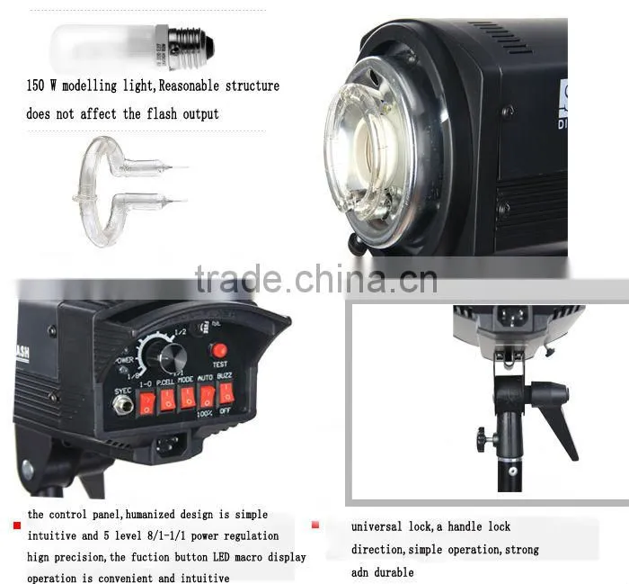 portable photographic studio flash 300W M-300 portable mini photo studio light